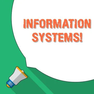 Word writing text Information Systems. Business concept for study of systems Stockillustratie