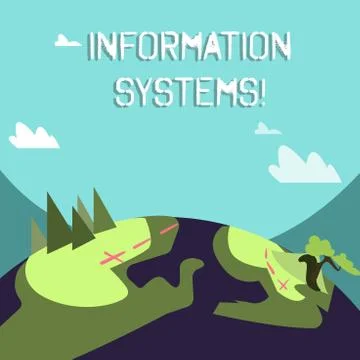Word writing text Information Systems. Business concept for study of systems Illustrazione stock