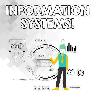 Word writing text Information Systems. Business concept for study of systems Illustrazione stock