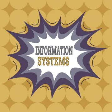 Word writing text Information Systems. Business concept for study of systems Illustrazione stock