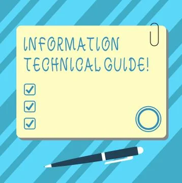 Word writing text Information Technical Guide. Business concept for Document Stock Illustration