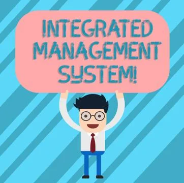 Word writing text Integrated Management System. Business concept for combines 스톡 일러스트