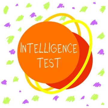 Word writing text Intelligence Test. Business concept for test designed to Stock Illustration