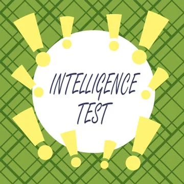 Word writing text Intelligence Test. Business concept for test designed to Stock Illustration