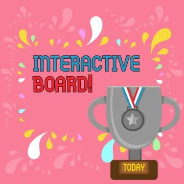 Word writing text Interactive Board. Business concept for standalone touchscreen Illustrazione stock