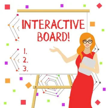 Word writing text Interactive Board. Business concept for standalone touchscreen Stock Illustration