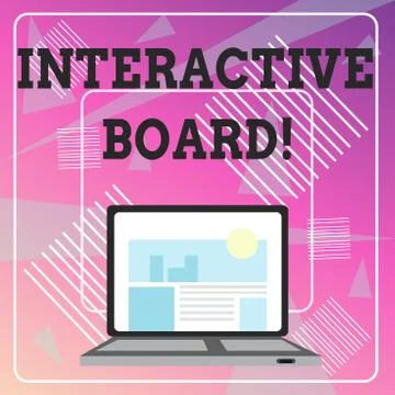 Word writing text Interactive Board. Business concept for standalone touchscreen Illustrazione stock