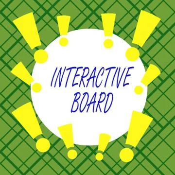 Word writing text Interactive Board. Business concept for standalone touchscreen Stockillustratie