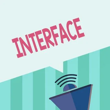 Word writing text Interface. Business concept for the means by which interaction Stock Illustration