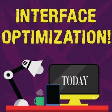 Word writing text Interface Optimization. Business concept for most effective Stock Illustration