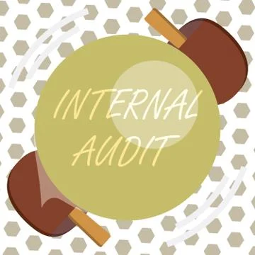 Word writing text Internal Audit. Business concept for Evaluates the Stock Illustration
