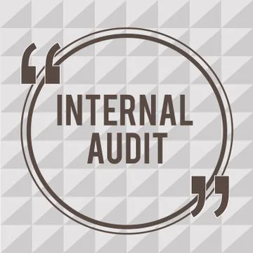 Word writing text Internal Audit. Business concept for Evaluates the Illustrazione stock