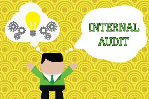 Word writing text Internal Audit. Business concept for Evaluates the Illustrazione stock