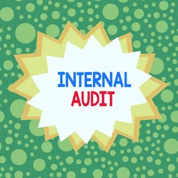 Word writing text Internal Audit. Business concept for evaluating and improving Stockillustratie