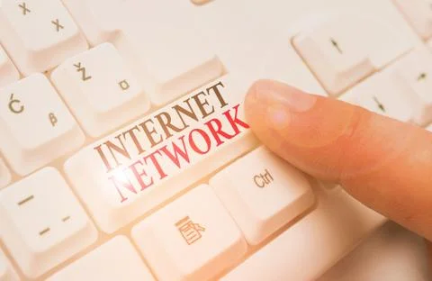 Word writing text Internet Network. Business concept for connects computers Stock-Fotos