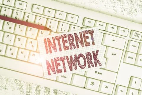 Word writing text Internet Network. Business concept for connects computers Stock Photos