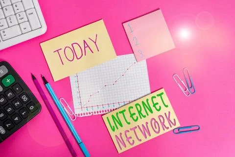 Word writing text Internet Network. Business concept for connects computers Stock Photos