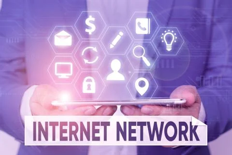 Word writing text Internet Network. Business concept for connects computers Stock Photos