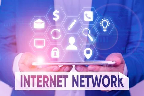 Word writing text Internet Network. Business concept for connects computers Stock-Fotos