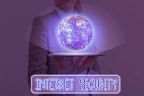 Word writing text Internet Security. Business concept for security that deals 库存照片