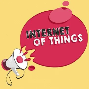 Word writing text Internet Of Things. Business concept for connection of Devi Stock Illustration
