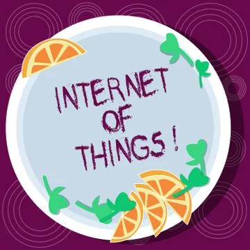 Word writing text Internet Of Things. Business concept for interconnection via 스톡 일러스트