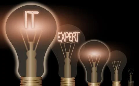 Word writing text It Expert. Business concept for expertise when dealing with 스톡 일러스트