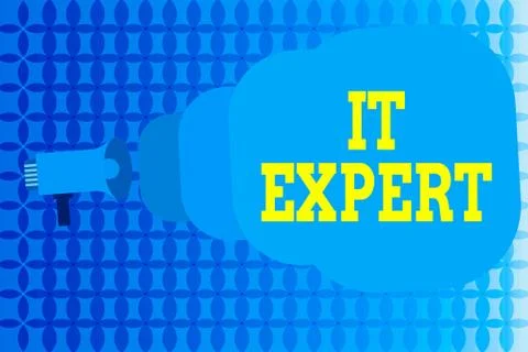 Word writing text It Expert. Business concept for expertise when dealing with Stock Illustration