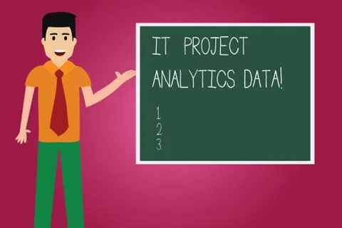 Word writing text It Project Analytics Data. Business concept for Information Stock Illustration