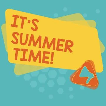 Word writing text It S Summer Time. Business concept for Relax sunny hot season 스톡 일러스트