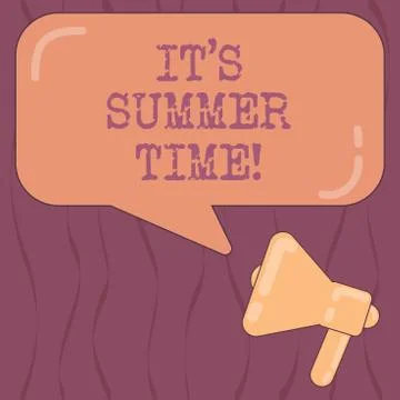 Word writing text It S Summer Time. Business concept for Relax sunny hot season Illustrazione stock