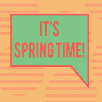 Word writing text It S Spring Time. Business concept for Month with great Stock Illustration