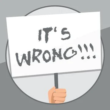 Word writing text It S Wrong. Business concept for have made mistake or done Stock Illustration