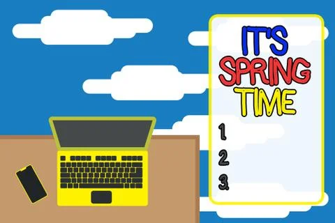 Word writing text It S Spring Time. Business concept for Season After Winter Stock Illustration