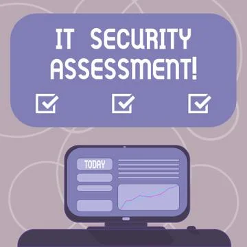 Word writing text It Security Assessment. Business concept for ensure that Stock Illustration