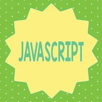 Word writing text Javascript. Business concept for Computer programming language Stock Illustration