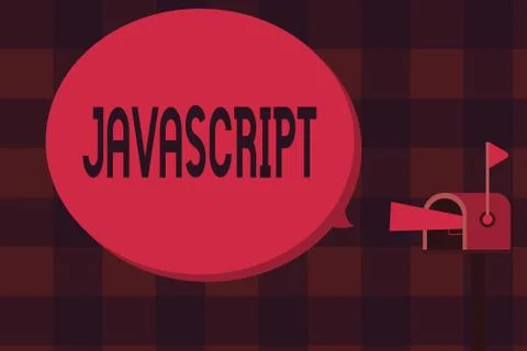 Word writing text Javascript. Business concept for Computer programming language Stock Illustration