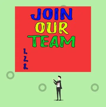 Word writing text Join Our Team. Business concept for Allied Associate Work with Stock Illustration
