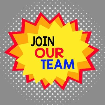 Word writing text Join Our Team. Business concept for Allied Associate Work with Stock Illustration