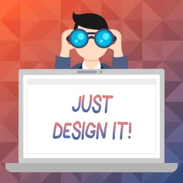 Word writing text Just Design It. Business concept for Create New Original Stock-Illustration