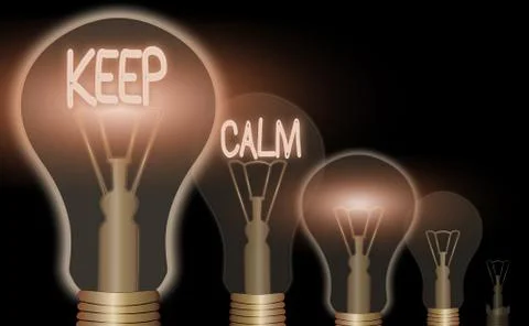 Word writing text Keep Calm. Business concept for remain composure over Ilustração Stock