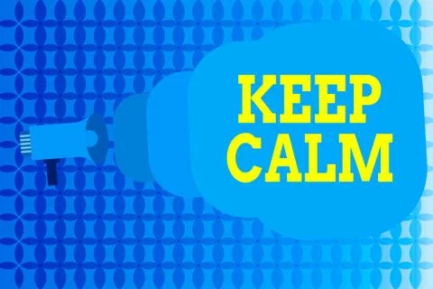 Word writing text Keep Calm. Business concept for remain composure over Ilustração Stock