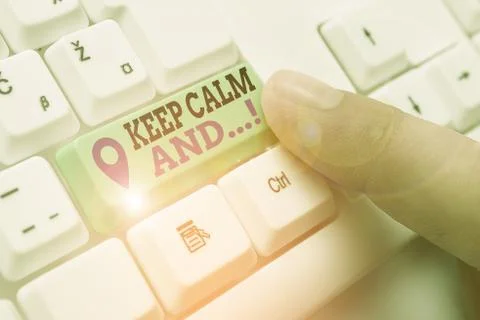Word writing text Keep Calm And. Business concept for motivational poster 写真素材