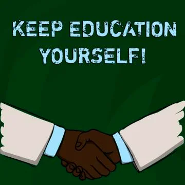 Word writing text Keep Education Yourself. Business concept for Learning skills 스톡 일러스트