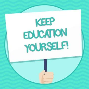 Word writing text Keep Education Yourself. Business concept for Learning skil 스톡 일러스트