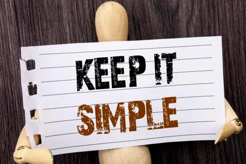 Word, writing, text  Keep It Simple. Conceptual photo Simplicity Easy Strateg Stock Illustration