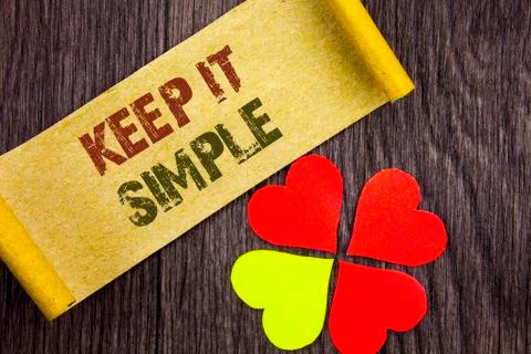 Word, writing, text  Keep It Simple. Conceptual photo Simplicity Easy Strateg Stock Illustration