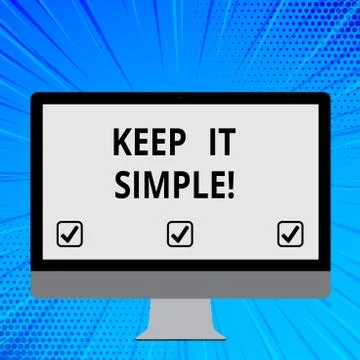 Word writing text Keep It Simple. Business concept for ask something easy und Stock-Illustration