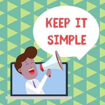 Word writing text Keep It Simple. Business concept for to make something easy to Stock Illustration