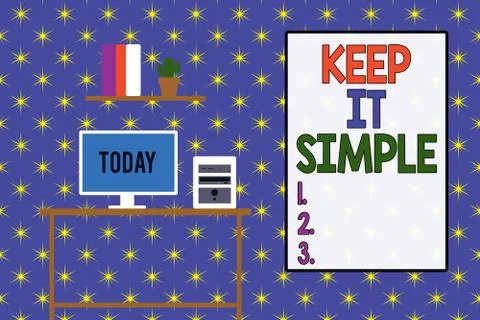 Word writing text Keep It Simple. Business concept for Easy to toss around Stock-Illustration